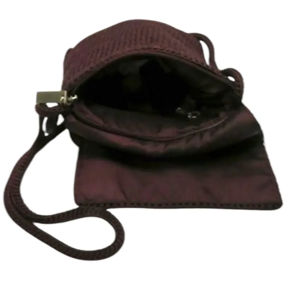 The Sak Crochet Crossbody Bag Deep‎ Plum Small Shoulder Purse